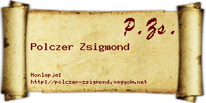 Polczer Zsigmond névjegykártya